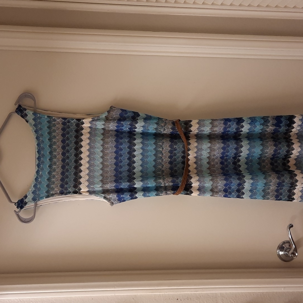 NWT, Revolve Sanctuary Striped Maxi Dress with Belt - Picture 14 of 17